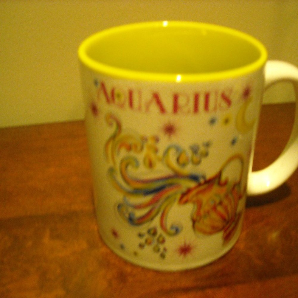 AQUARIUS HOROSCOPE ZODIAC SIGN COFFEE MUG -  NEW!